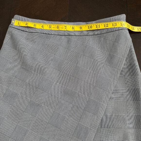 Express Faux Wrap Asymmetrical Pencil Skirt Preppy Office Wear Womens Size 6 - Picture 7 of 8